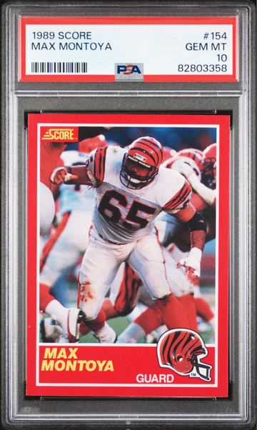 1989 Score Max Montoya #154 Cincinnati Bengals - PSA 10