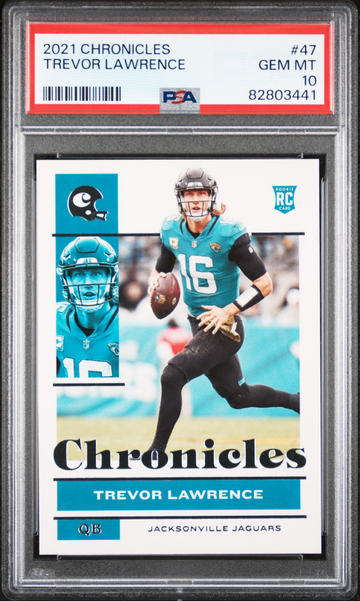  2022 Panini Chronicles Trevor Lawrence RC #47 Jacksonville Jaguars - PSA 10