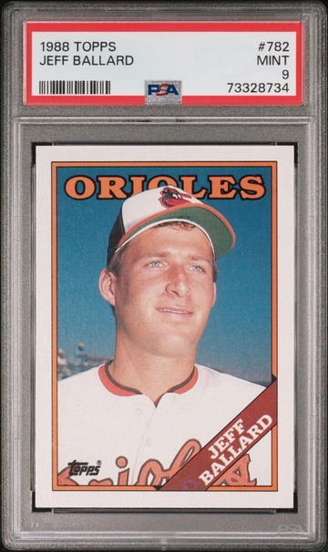 1988 Topps Jeff Ballard #782 Baltimore Orioles - PSA Mint 9 - POP 0