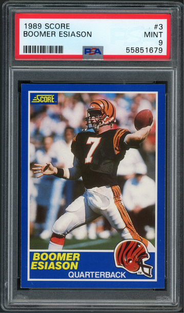 1989 Score Boomer Esiason #3 Cincinnati Bengals - PSA 9