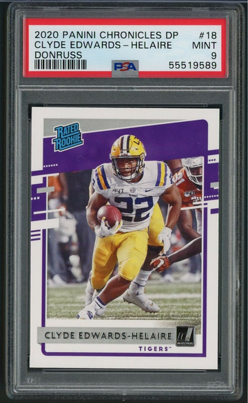 2020 Chronicles DP Donruss Optic Clyde Edwards-Helaire #18 Mint PSA 9