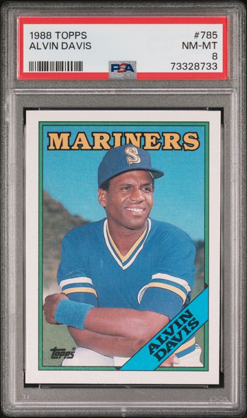 1988 Topps Alvin Davis #785 - PSA Mint 8 - POP 1
