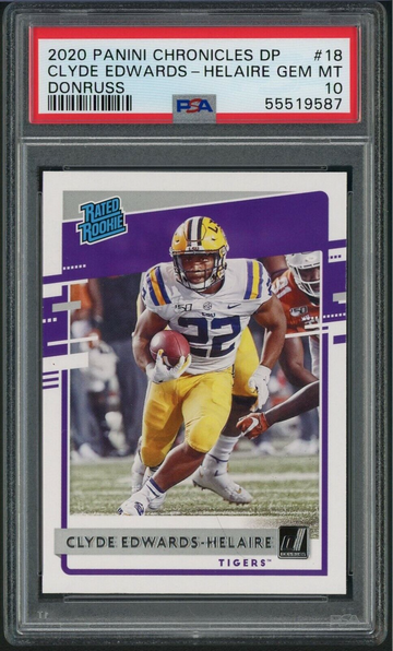 2020 Chronicles DP Donruss Optic Clyde Edwards-Helaire #18 Gem Mint PSA 10