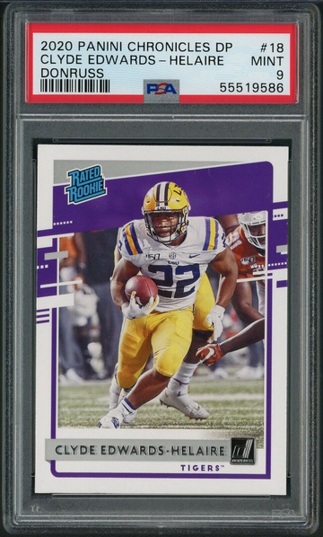 2020 Chronicles DP Donruss Optic Clyde Edwards-Helaire #18 Mint PSA 9