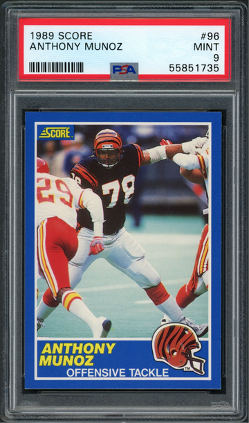 1989 Score Anthony Munoz #96 Cincinnati Bengals - PSA 9 - HOF