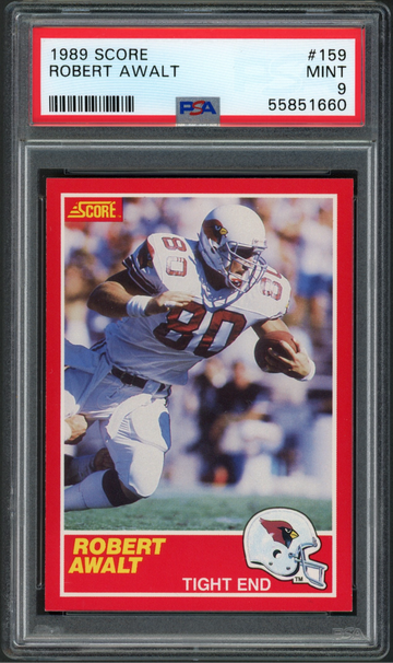 1989 Score Robert Awalt #159 Phoenix Cardinals - PSA 9 - Low Pop