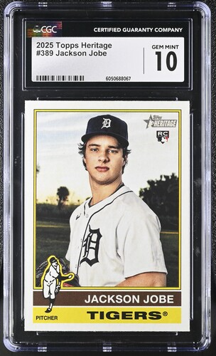 2025 Topps Heritage Jackson Jobe RC #389 Detroit Tigers