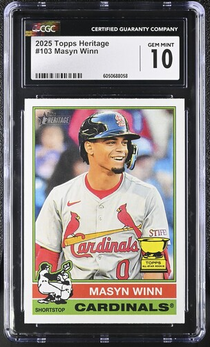 2025 Topps Heritage Masyn Winn #103 St. Louis Cardinals