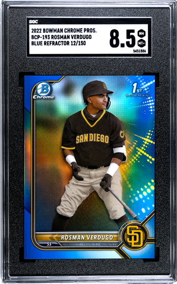 2022 Bowman Chrome BCP-193 Rosman Verdugo Blue Refractor 12/150