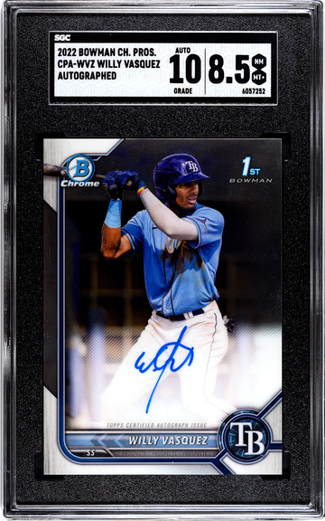2022 Bowman Chrome CPA-WVZ Willy Vasquez Autographed