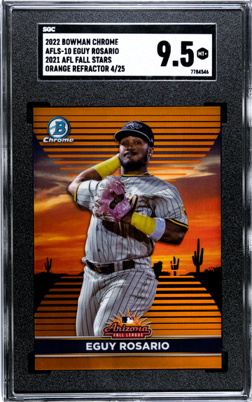 2022 Bowman Chrome AFLS-10 Eguy Rosario Orange Refractor 4/25 2021 AFL Fall Stars