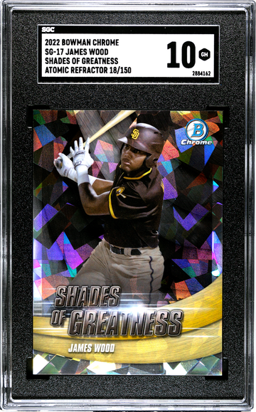 2022 Bowman Chrome SG-17 James Wood Shades of Greatness Atomic Refractor 18/150
