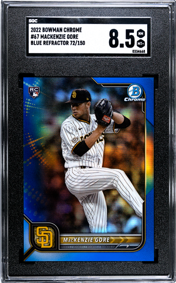 2022 Bowman Chrome #67 Mackenzie Gore Blue Refractor 72/150