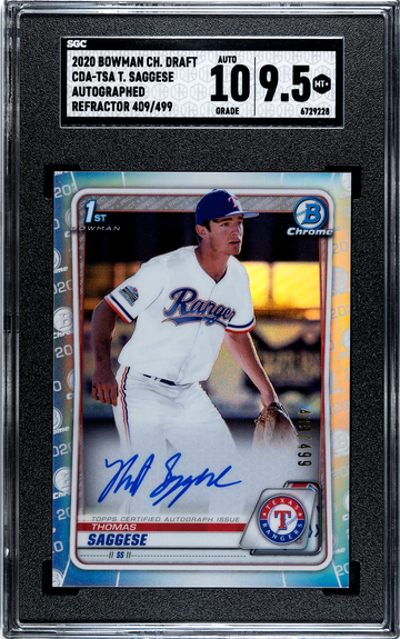 2020 Bowman Chrome Draft CDA-TSA Thomas Saggese Auto Refractor 409/499