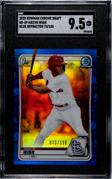 2020 Bowman Chrome Draft BD-59 Masyn Winn Blue Refractor 73/150