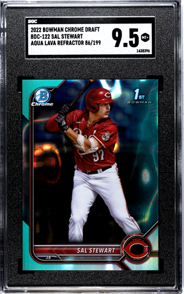 2022 Bowman Chrome Draft BDC-122 Sal Stewart Aqua Lava Refractor 86/199