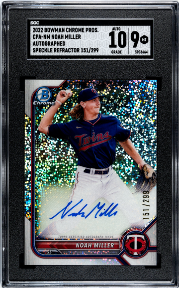 2022 Bowman Chrome CPA-NM Noah Miller Auto Speckle Refractor 151/299