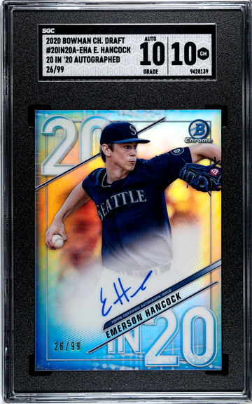 2020 Bowman Chrome Draft 20IN20A-EHA Emerson Hancock 20 in 20 Autographed 26/99