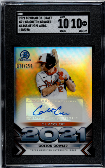 2021 Bowman Chrome Draft C21-CC Colton Cowser Class of 2021 Auto 178/250