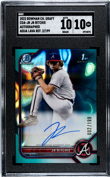 2022 Bowman Chrome Draft CDA-JR JR Ritchie Auto Aqua Lava 2/199