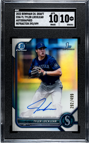 2022 Bowman Chrome Draft CDA-TL Tyler Locklear Autographed Refractor 292/499
