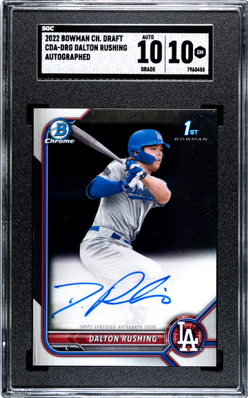 2022 Bowman Chrome Draft CDA-DRG Dalton Rushing Autographed