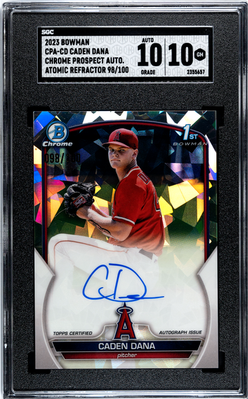 2023 Bowman CPA-CD Caden Dana Chrome Prospect Auto Atomic Refractor 98/100