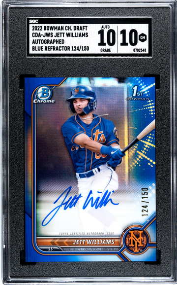 2022 Bowman Chrome Draft CDA-JWS Jet Williams Auto Blue Refractor 124/150
