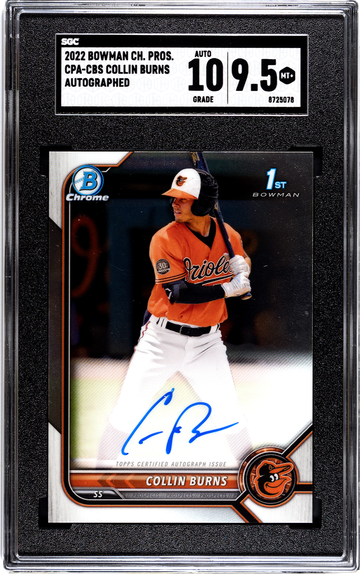 2022 Bowman Chrome CPA-CBS Collin Burns Autographed