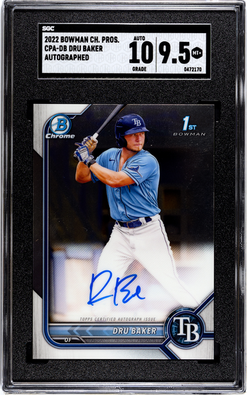 2022 Bowman Chrome CPA-DB Dru Baker Autographed