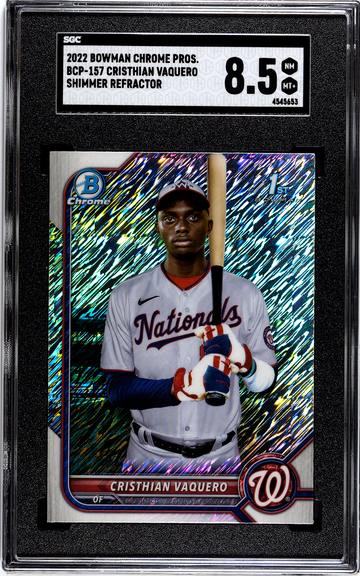 2022 Bowman Chrome BCP-157 Christhian Vaquero Shimmer Refractor