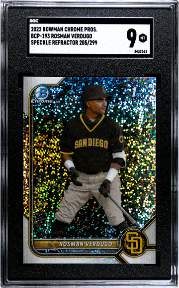 2022 Bowman Chrome BCP-193 Rosman Verdugo Speckle Refractor 205/299