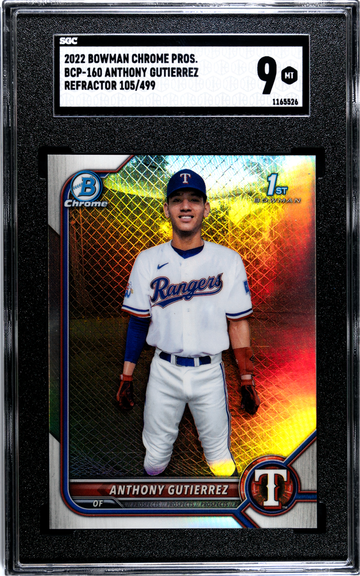 2022 Bowman Chrome BCP-160 Anthony Gutierrez Refractor 105/499
