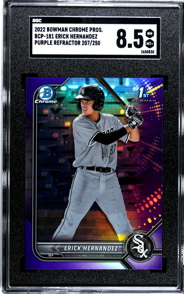 2022 Bowman Chrome BCP-181 Erick Hernandez Purple Refractor 207/250