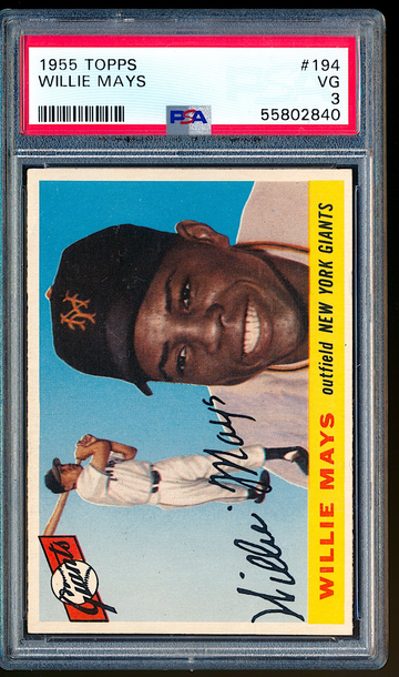 1955 Topps Willie Mays #194 PSA 3 + well centered