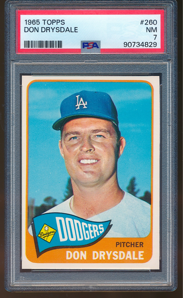 1965 Topps Don Drysdale #260 PSA 7 ++ Beautiful