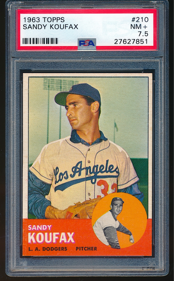1963 Topps Sandy Koufax #210 PSA 7.5 + Beautiful, looks 8