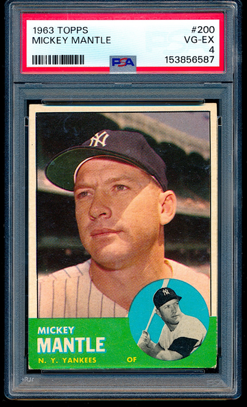 1963 Topps Mickey Mantle #200 PSA 4 + Centered