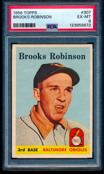 1958 Topps Brook Robinson #307 PSA 6 + high end