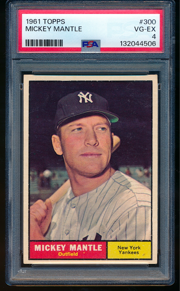1961T Mickey Mantle #300 PSA 4 ++ Beautiful for grade