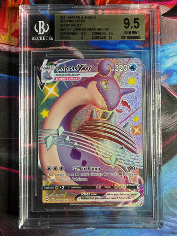 2021 Pokemon Lapras Shining Fates Shiny Vault BGS 9.5