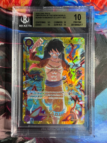 2024 One Piece Luffy Emperors in the New World BGS 10