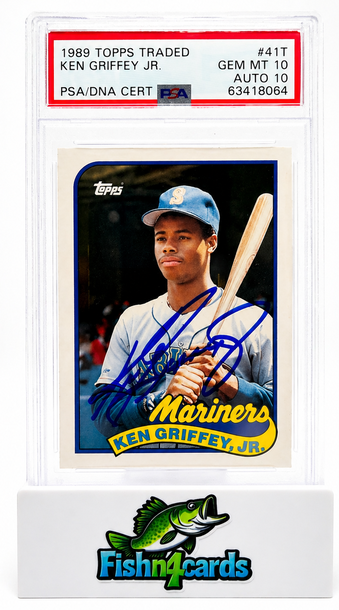 1989 Ken Griffey Jr Topps Traded Auto 10 PSA 10