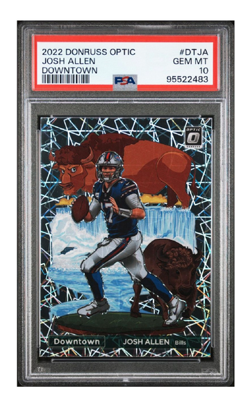 2022 Donruss Optic Downtown Josh Allen PSA 10
