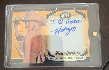 2024 Leaf Metal Inscriptions Hailey “Hawk Tuah” Welch /100 “I Love Pookie”