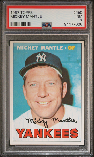 1967 Topps #150 Mickey Mantle PSA 7