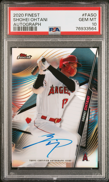 2020 Finest Autograph Shohei Ohtani PSA 10