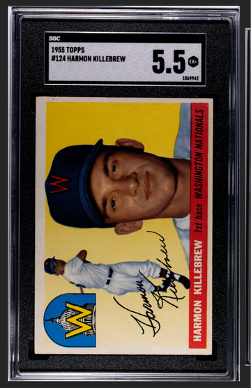 1955 Topps #124 Harmon Killebrew RC SGC 5.5