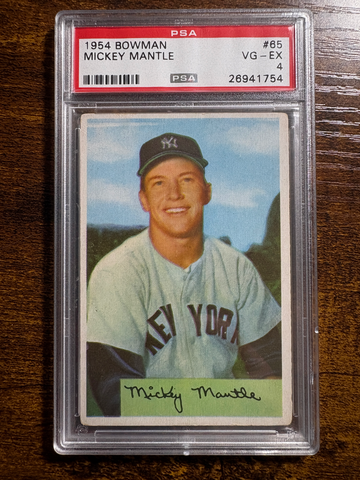 1954 Bowman Mickey Mantle #65 PSA 4