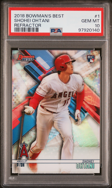 2018 Bowman's Best Shohei Ohtani RC Refractor PSA 10 GEM Mint!
